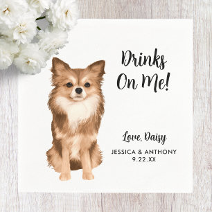 Hundehochzeits-Cocktailservietten Serviette