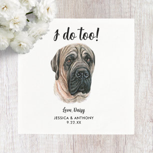 Hundehochzeits-Cocktailservietten Serviette