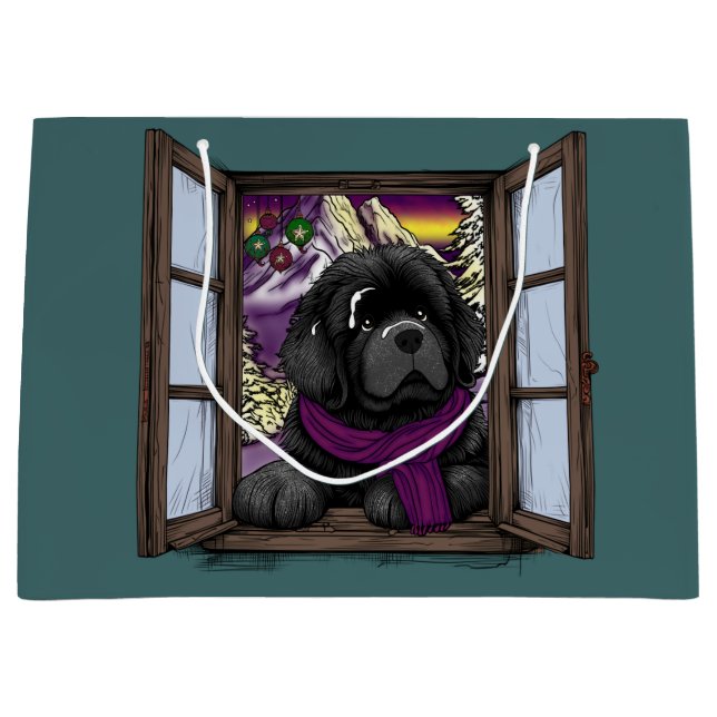 Hundehund Große Geschenktüte (Vorderseite)