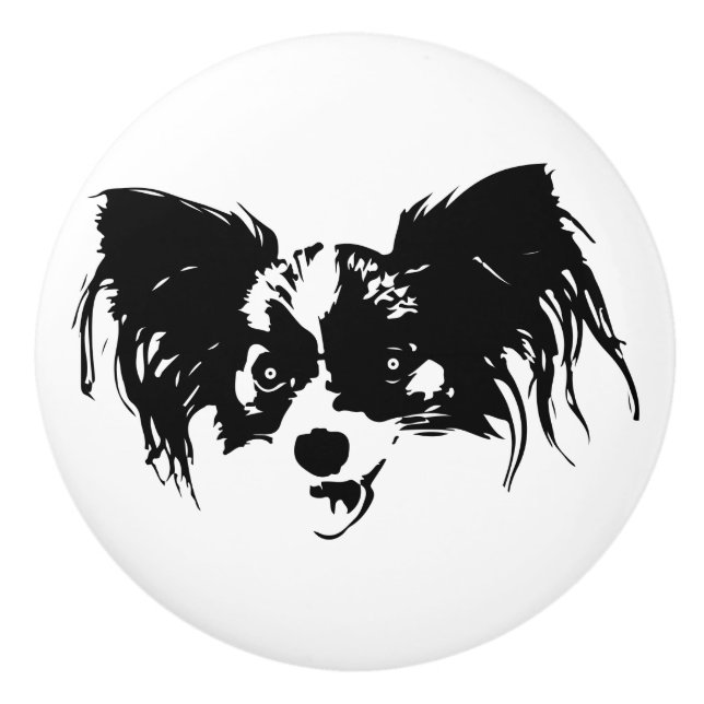 Hundehund Keramikknauf (Vorderseite)