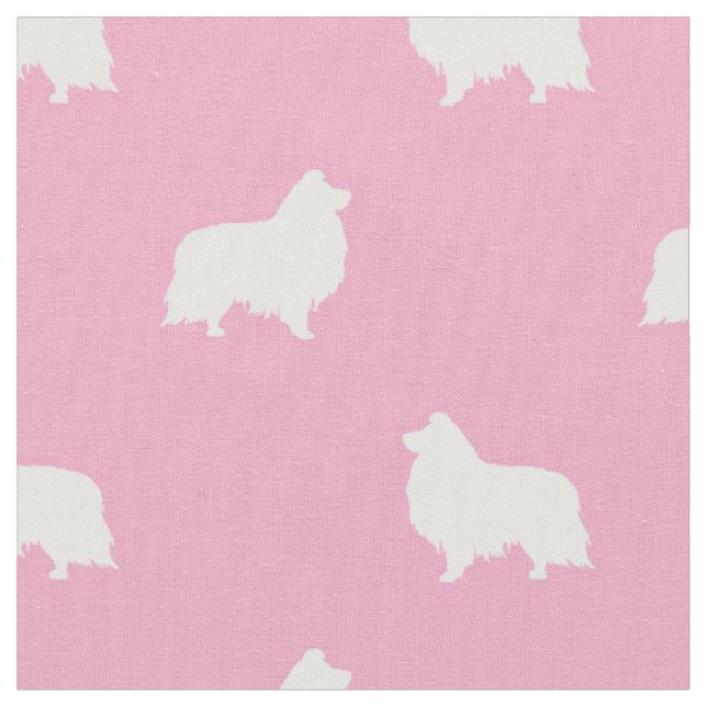 Hundehund Silhouette rosa Stoff (Nahaufnahme)