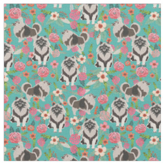 Hundehund Vintag floral türkis Stoff