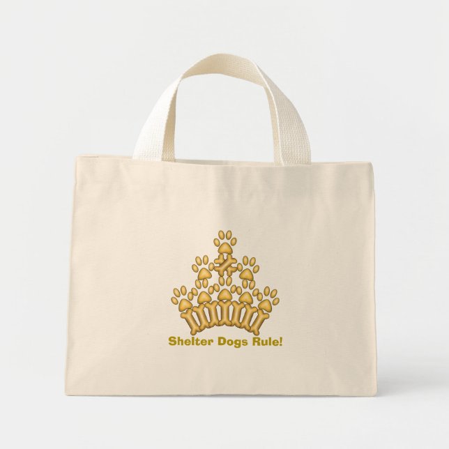 Hundehunde-Regel! Mini Tote Bag Stoffbeutel (Vorne)