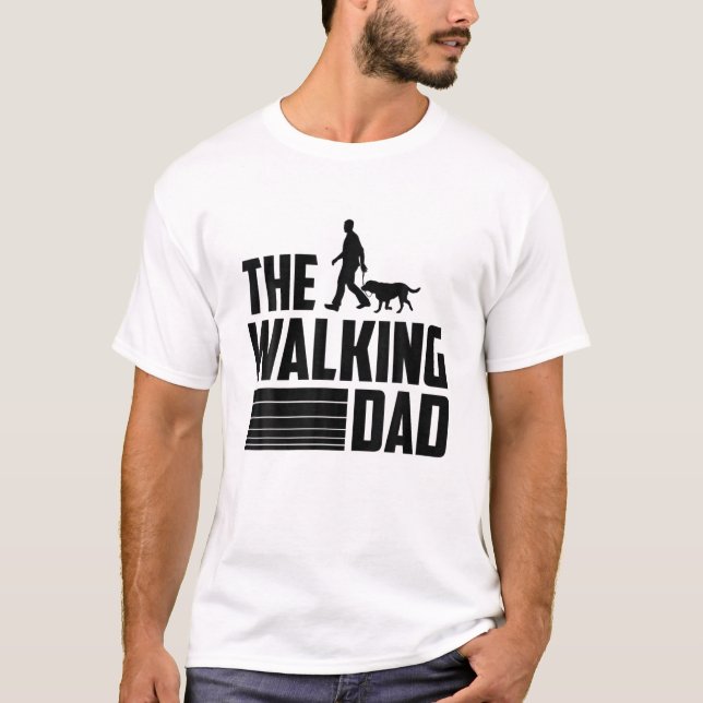 Hundehundebesitzer des wandernden Vaters Hundeschl T-Shirt (Vorderseite)