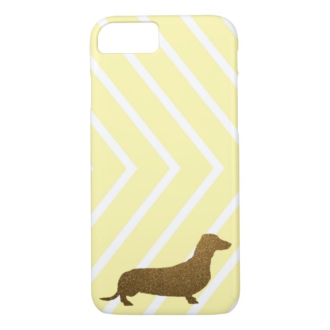 Hundeikonen-Gelb-Streifen des Case-Mate iPhone Hülle (Rückseite)