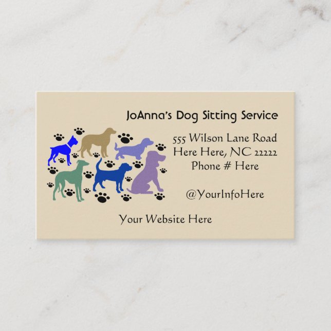 Hundein verbindung stehende Visitenkarten Visitenkarte (Vorderseite)