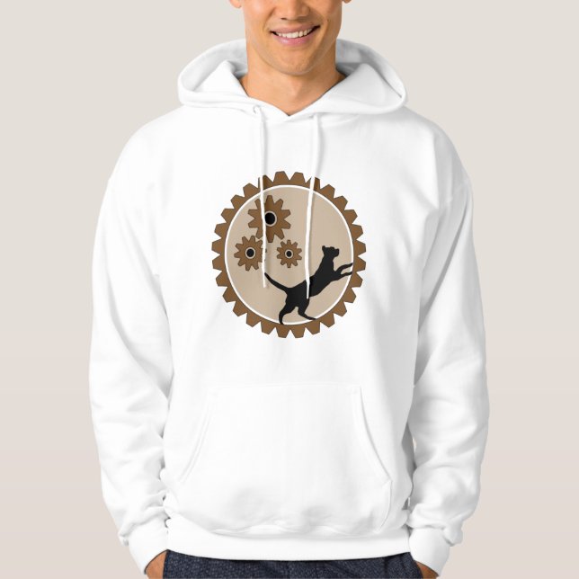 Hundekäfig mit Rädern Hoodie (Vorderseite)
