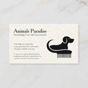 Hundekamm-Logo Haustier-Service-Pflege Visitenkarte