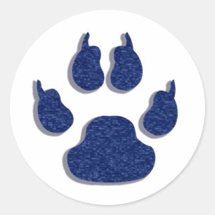 Hundekaninchen drucken blaue Aufkleber