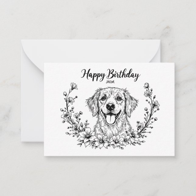 Hundekarte für Mama. Mitteilungskarte (Vorderseite)