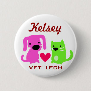 Hundekatzen-u. Herz-Tierarzt-Technologie Button