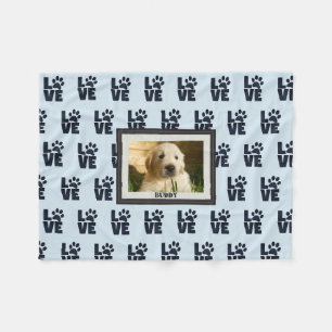 Hundekatzenpaw Liebe Drucken Sie ein benutzerdefin Fleecedecke