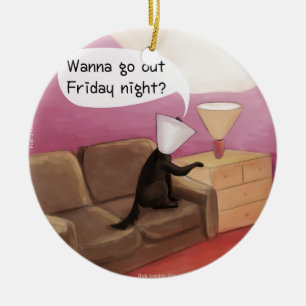 Hundekegel-Dating Lustiger Cartoon Keramikornament