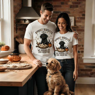 Hundekekse Gruselige Jahreszeit Schwarzer Hund Hal Tri-Blend Shirt