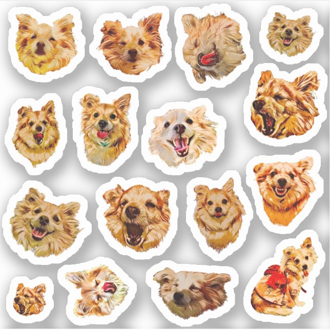 Hundekleber-Set Aufkleber (Vorderseite)