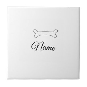 Hundeknochen mit Hundename Foto individuell person Fliese