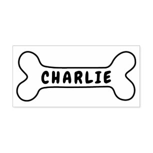 Hundeknochen mit personalisierter Namensunterschri Gummistempel