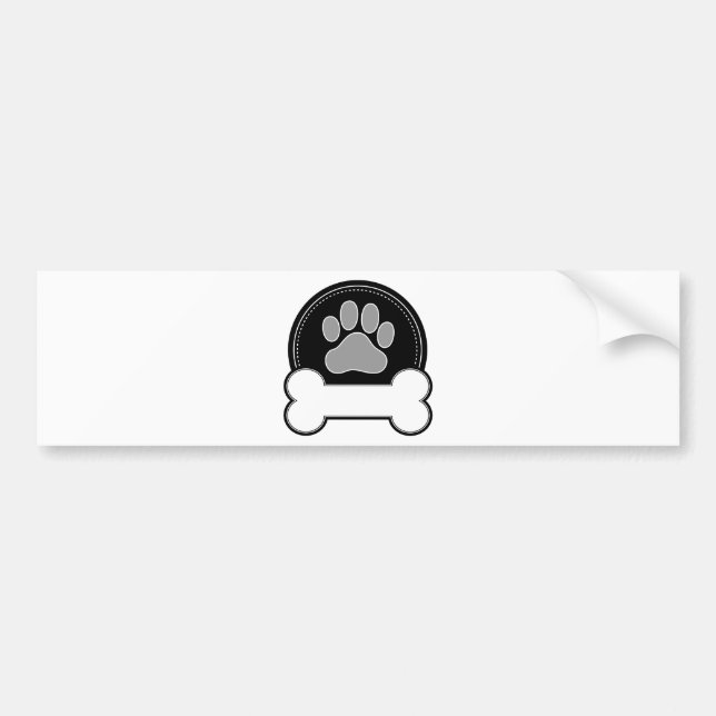 Hundeknochen und -tatze autoaufkleber (Vorne)