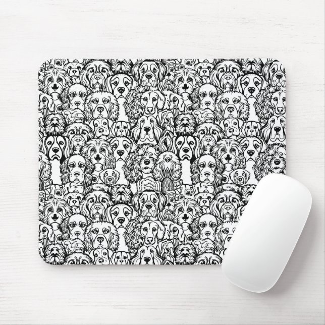 Hundekopfmuster Mousepad (Mit Mouse)