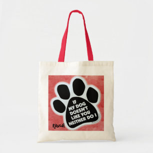 Hundekuh auf Baumwolle Tragetasche