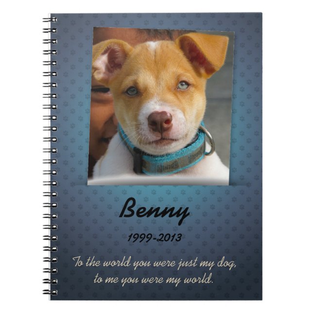 Hundekundenspezifische Foto-Erinnerungszeitschrift Notizblock (Vorderseite)