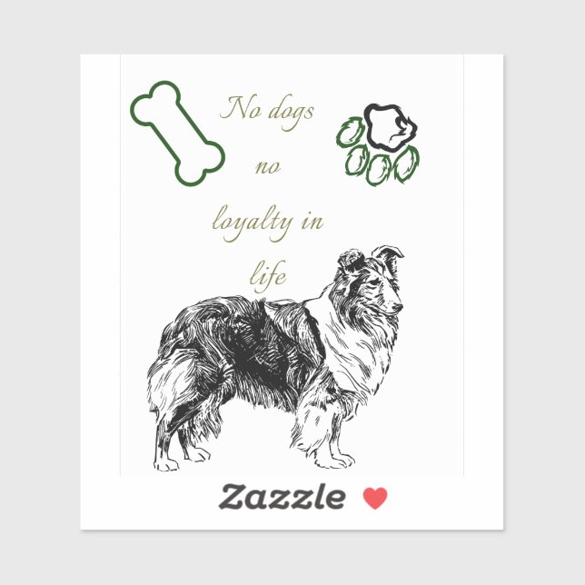 Hundekunst Aufkleber (Blatt)