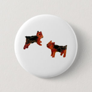 Hundekunst-niedliche Terrier Button