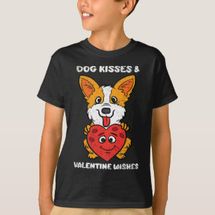 Hundeküsse und Valentinstagswünsche Süße Corgi Her T-Shirt