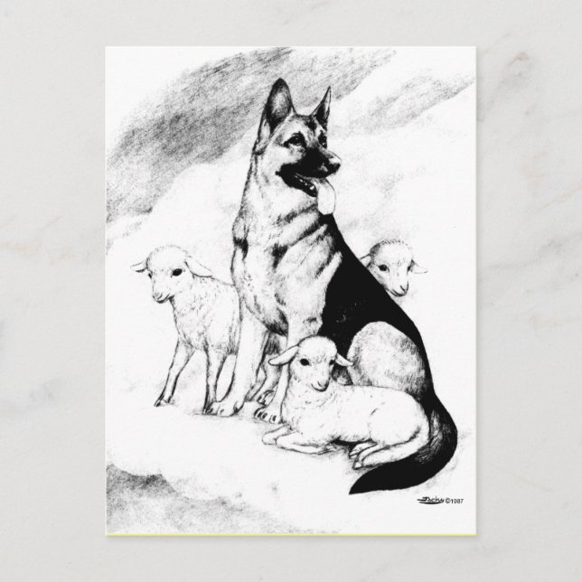 Hundeleben, die Uhr des Meisters Postkarte (Vorderseite)