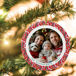 Hundeliebhaber Aquamarines Knochenmuster Foto Keramik Ornament