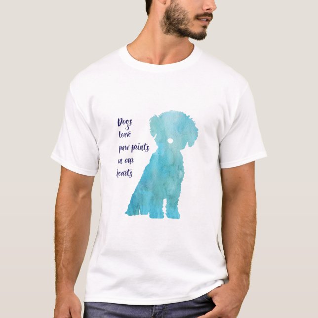 Hundeliebhaber Bichon Frise zeitgenössischer Druck T-Shirt (Vorderseite)