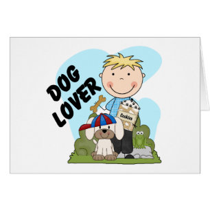 Hundeliebhaber-blonde Jungen-T-Shirts und