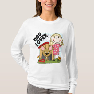 Hundeliebhaber-blonde Mädchen-T - Shirts und