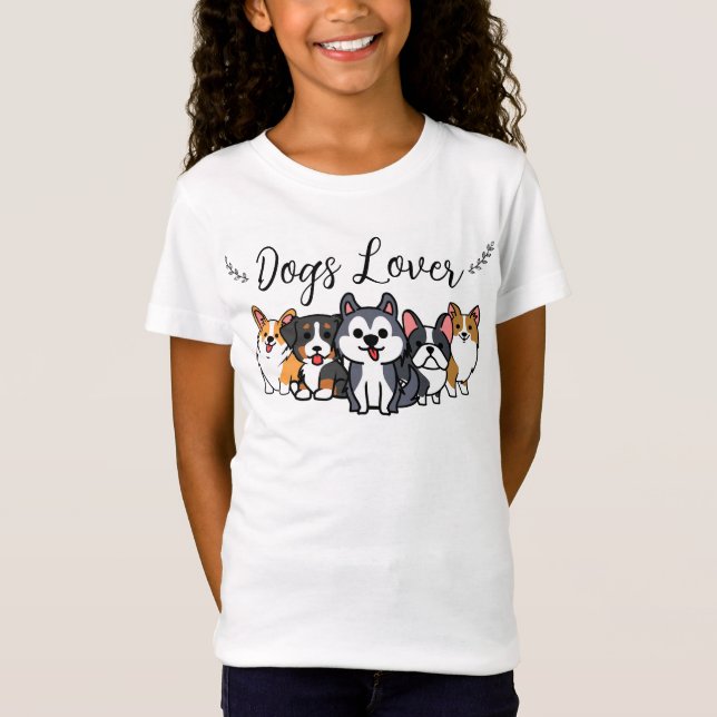 Hundeliebhaber - Cartoon T-Shirt (Vorderseite)