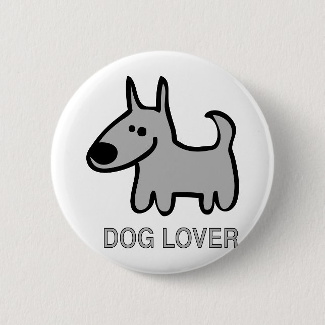 Hundeliebhaber-Entwurf! Button (Vorderseite)