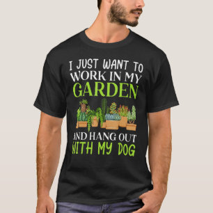 Hundeliebhaber Gärtner Süße Topfpflanzung Haustier T-Shirt