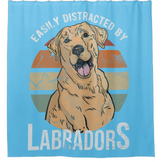 Hundeliebhaber, gelbes Labrador, Retriever Duschvorhang