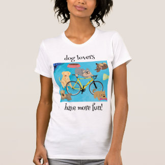Hundeliebhaber haben mehr Spaß Yellow Bicycle und  T-Shirt