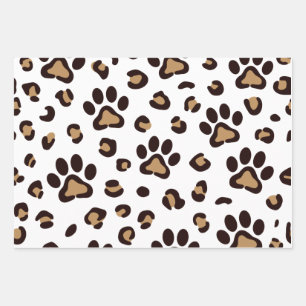 Hundeliebhaber; Haustiere; Hunde; Pfoten; niedlich Geschenkpapier Set
