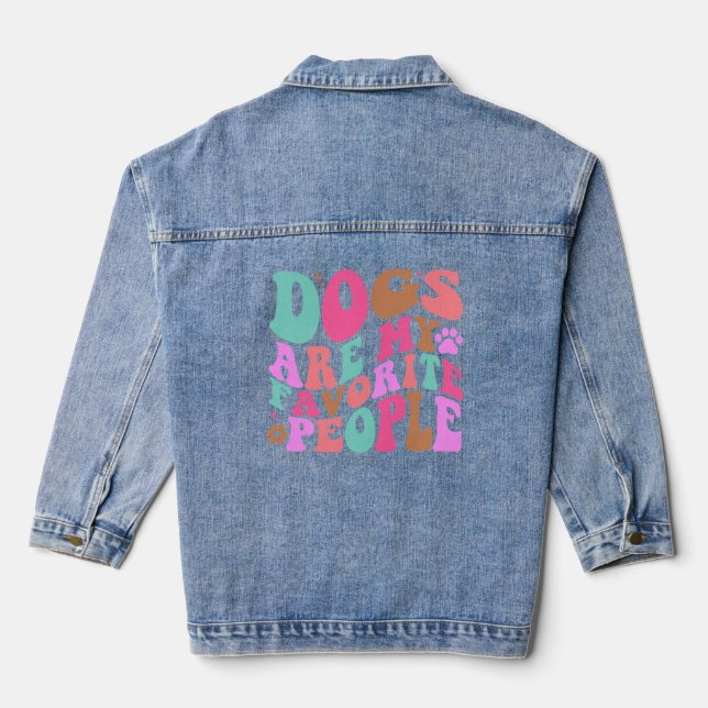 Hundeliebhaber Jeansjacke (Rückseite)