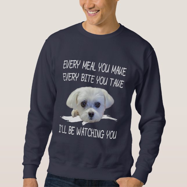 Hundeliebhaber| Niedlich maltesisch Jedes Gericht, Sweatshirt (Vorderseite)