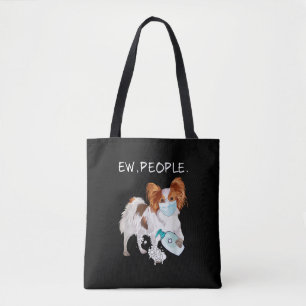 Hundeliebhaber  Papillon Ew, Leute waschen Ihre H Tasche