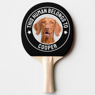 Hundeliebhaber personalisiertes Haustierfoto Tischtennis Schläger