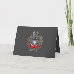 Hundeliebhaber Tapferer französischer Bulldoggen Feiertagskarte