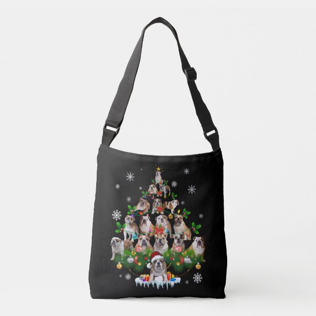 Hundeliebhaber| Weihnachtsbaumschmuck für Bulldots Tragetaschen Mit Langen Trägern (Vorderseite)