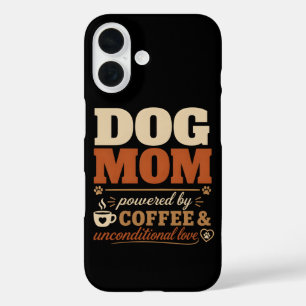 Hundemama angetrieben von Kaffee und bedingungslos iPhone 16 Hülle