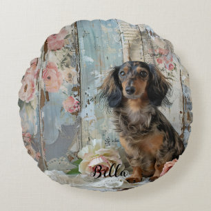Hundemama-Besties-Dachshund-Dekorativ & Rundes Kissen