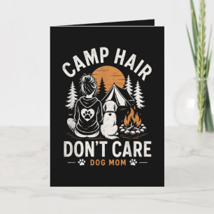 Hundemama Camping Outdoor Lagerfeuer Feiertagskarte