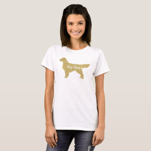 Hundemama des GoldGlitzer-goldenen Retriever-  T-Shirt