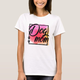 Hundemama farbenfroher Tierliebhaber T - Shirt